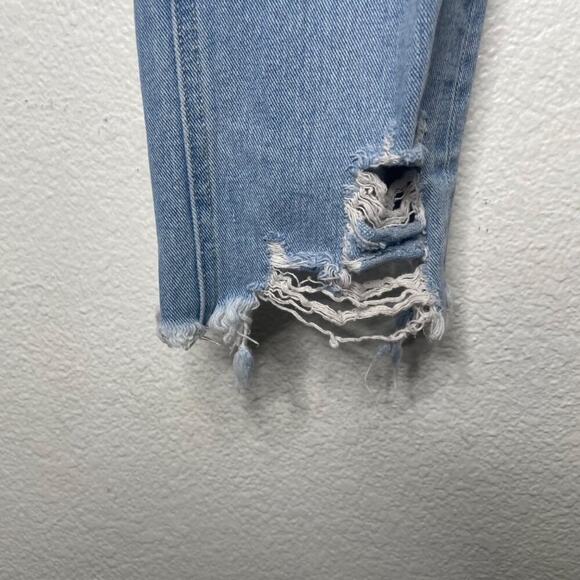 Flying Monkey Womens Jeans Size 27 Blue Denim Light Wash Distressed Skinny Leg - Picture 10 of 15